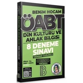 Benim Hocam Yayınları 2022 ÖABT Din Kültürü ve Ahlak Bilgisi Tamamı Çözümlü 8 Deneme Sınavı