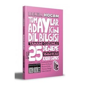 Benim Hocam Yayınları - 2022 Tüm Adaylar İçin Dil Bilgisi Tamamı Çözümlü 25 Deneme