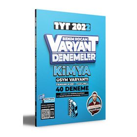 Benim Hocam Yayınları 2022 Tyt Kimya Tamamı Video Çözümlü 40 Deneme Sınavı