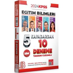 Benim Hocam Yayınları - 2024 KPSS Eğitim Bilimleri 5 Kafadardan Tamamı Çözümlü 10 Deneme