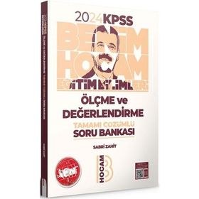 Benim Hocam Yayınları 2024 KPSS Eğitim Bilimleri Ölçme ve Değerlendirme Tamamı Çözümlü Soru Bankası