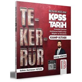 Benim Hocam Yayınları 2024 KPSS Tarih Tekerrür Kamp Kitabı