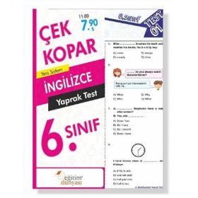 Benim Hocam Yayınları 6. Sınıf İngilizce Çek Kopar Yaprak Test