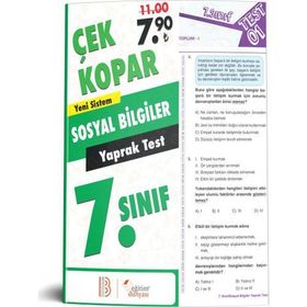 Benim Hocam Yayınları 7. Sınıf Sosyal Bilgiler Çek Kopar Yaprak Test