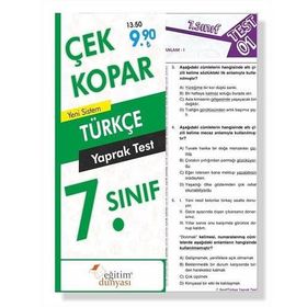 Benim Hocam Yayınları 7. Sınıf Türkçe Çek Kopar Yaprak Test