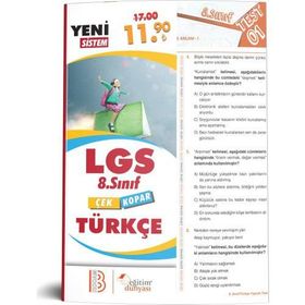 Benim Hocam Yayınları 8. Sınıf Türkçe Çek Kopar Yaprak Test