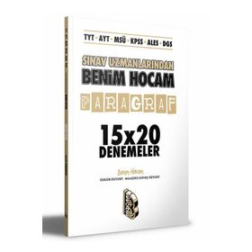 Benim Hocam Yayınları TYT - AYT - MSÜ - KPSS - ALES - DGS Sınav Uzmanlarından Paragraf 15x20 Denemeler