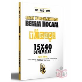 Benim Hocam Yayınları Tyt - Msü - Kpss Sınav Uzmanlarından Türkçe 15x40 Denemeler