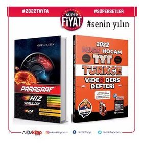 Benim Hocam Yayınları TYT Türkçe Video Ders Notları ve Hız Renk Paragraf Soru Bankası 2 Kitap Set