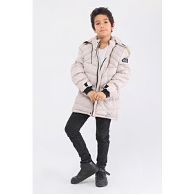 Benitto Kids 51237T Bej Kürklü Erkek Çocuk Kaban