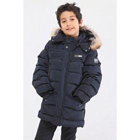 Benitto Kids 51246 Lacivert Kürklü Erkek Çocuk Şişme Mont