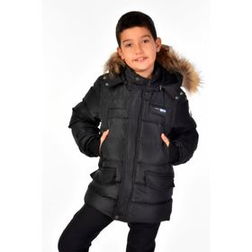 Benitto Kids 51246 Lacivert Kürklü Erkek Çocuk Şişme Mont