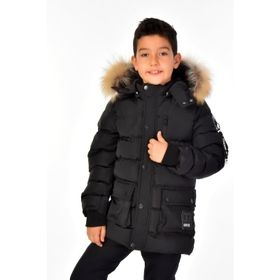 Benitto Kids 51254 Lacivert Kürklü Erkek Çocuk Mont