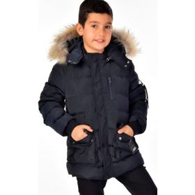 Benitto Kids 51254 Lacivert Kürklü Erkek Çocuk Mont