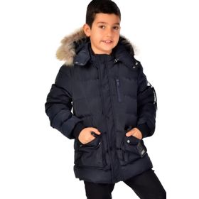 Benitto Kids 51254 Lacivert Kürklü Erkek Çocuk Mont