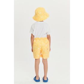 Benitto Kids 7008 05S-Sarı Erkek Çocuk Desenli Deniz Şortu
