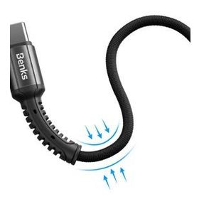 Benks D38 Type-C 2A USB 120 cm Halat Tasarım Data Hızlı Şarj Kablosu