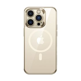 Benks iPhone 14 Pro Max Uyumlu Magsafe Özellikli Cam Yüzey Ekran Koruyuculu Electroplated Kapak Kılıf