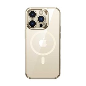 Benks iPhone 14 Pro Uyumlu Magsafe Özellikli Cam Yüzey Ekran Koruyuculu Electroplated Kapak Kılıf