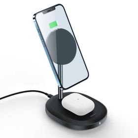 Benks W08 2 in 1 MagSafe Kablosuz Şarj Standı iPhone Airpods Uyumlu 15 W Siyah Wireless Şarj İstasyonu