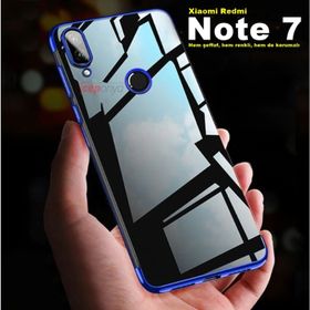 Benks Xiaomi Redmi Note 7 Köşeleri Renkli Şeffaf Kamera Korumalı Kılıf
