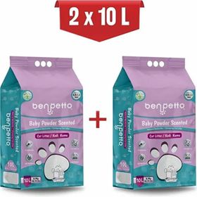 Benpetto 2x10 lt Bebek Pudra Kokulu Topaklanan Kedi Kumu