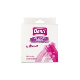 Benri 10'lu Asetonsuz Oje Çıkarıcı Mendil