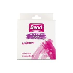 Benri 10'lu Asetonsuz Oje Çıkarıcı Mendil