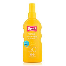 Benri 150 ml 50SPF Nem Koruma Güneş Spreyi