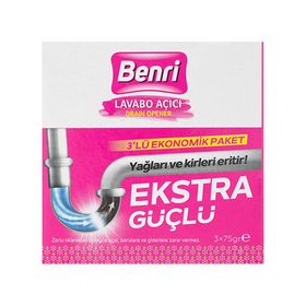 Benri 75 gr Granül Lavabo Açıcı (3 adet)