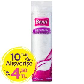Benri 80 Adet Disk Makyaj Temizleme Pamuğu