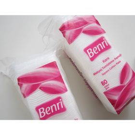 Benri 80 Adet Kare Makyaj Temizleme Pamuğu