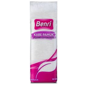 Benri 80 Adet Kare Makyaj Temizleme Pamuğu
