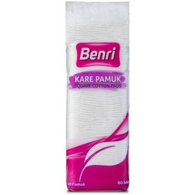Benri 80 Adet Kare Makyaj Temizleme Pamuğu