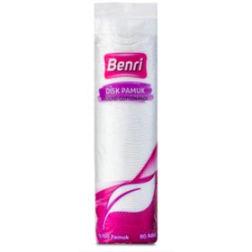Benri 80 Adet Organik Makyaj Temizleme Pamuğu