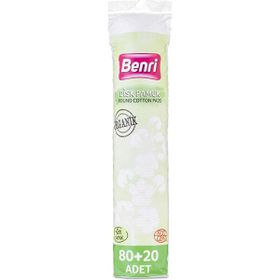 Benri 80 Adet Organik Makyaj Temizleme Pamuğu