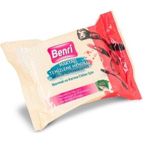 Benri Normal ve Karma Ciltler İçin 25'li Makyaj Temizleme Mendili