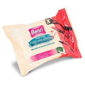 Benri Normal ve Karma Ciltler İçin 25'li Makyaj Temizleme Mendili