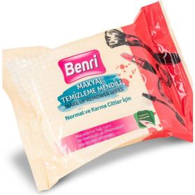 Benri Normal ve Karma Ciltler İçin 25'li Makyaj Temizleme Mendili
