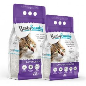 BentySandy 10 lt Lavanta Kokulu Kalın Kedi Kumu