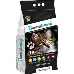 Bentysandy 10 lt Naturel Kokusuz İnce Taneli Bentonit Kedi Kumu