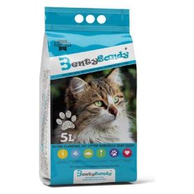 BentySandy 5 lt Beyaz Bentonit Marsilya Sabunlu Kedi Kumu