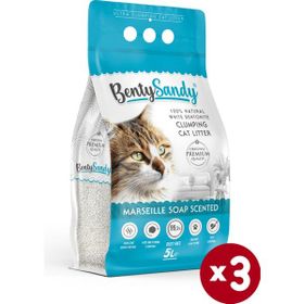 BentySandy 5x3 lt Marsilya Sabunlu Kedi Kumu