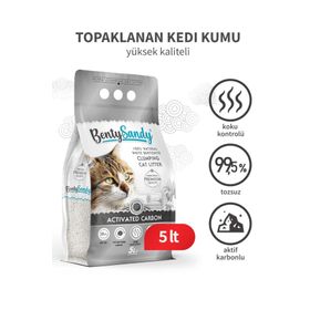 BentySandy Aktif Karbonlu Topaklanan 5 lt Kedi Kumu
