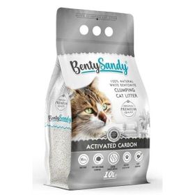 BentySandy Aktif Karbonlu Topaklanan İnce Taneli 10 lt Kedi Kumu