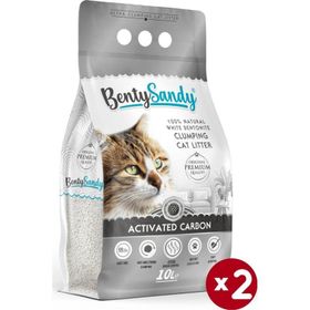 BentySandy Aktif Karbonlu Topaklanan İnce Taneli 10x2 lt Kedi Kumu