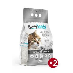 BentySandy Aktif Karbonlu Topaklanan İnce Taneli 10x2 lt Kedi Kumu