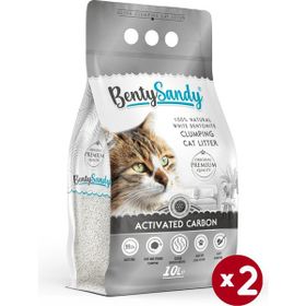 BentySandy Aktif Karbonlu Topaklanan İnce Taneli 10x2 lt Kedi Kumu
