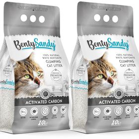 BentySandy Aktif Karbonlu Topaklanan İnce Taneli 10x2 lt Kedi Kumu