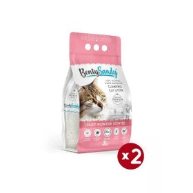 BentySandy Bebek Pudrası Kokulu Topaklanan 5x2 lt Kedi Kumu